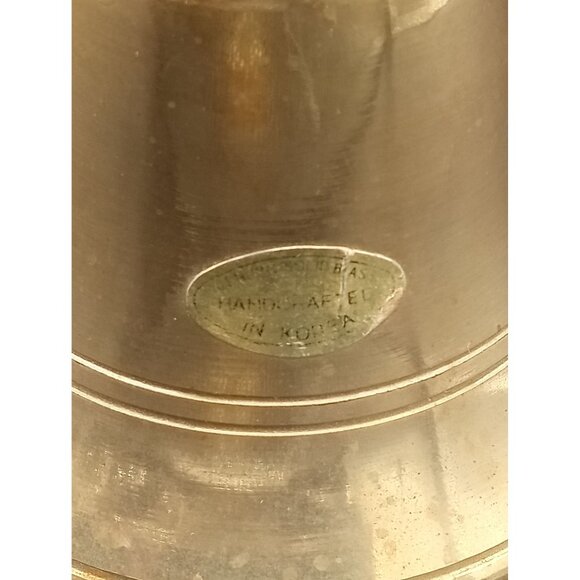 Bell Brass Unicorn Vintage Hand Crafted 6 Inch Korea Midcentury Dancing Pranchin - Picture 11 of 15